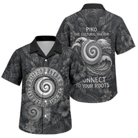 Hawaiian Piko Family Matching Off The Shoulder Long Sleeve Dress and Hawaiian Shirt Cultural Anchor Connect Your Roots Ocean Waves