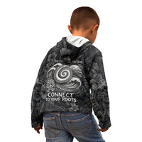 Hawaiian Piko Kid Hoodie Cultural Anchor Connect Your Roots Ocean Waves