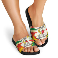 Support Your Fruity Friends Love Wins Gay Pride Slide Sandals LGBTQ Retro 30s Cartoon Checkered