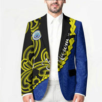 Federated States Of Micronesia FSM Blazer Pacific Islander Tribal Swirl Geometric Pattern
