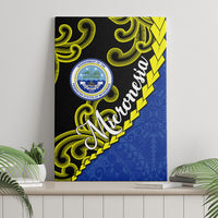 Federated States Of Micronesia FSM Canvas Wall Art Pacific Islander Tribal Swirl Geometric Pattern