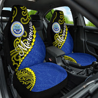Federated States Of Micronesia FSM Car Seat Cover Pacific Islander Tribal Swirl Geometric Pattern