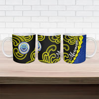 Federated States Of Micronesia FSM Ceramic Mug Pacific Islander Tribal Swirl Geometric Pattern
