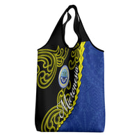 Federated States Of Micronesia FSM Grocery Bag Pacific Islander Tribal Swirl Geometric Pattern