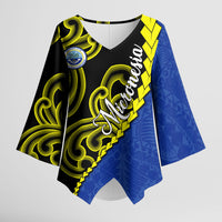 Federated States Of Micronesia FSM Kimono Sleeve Blouse Pacific Islander Tribal Swirl Geometric Pattern