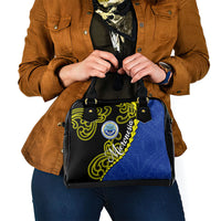 Federated States Of Micronesia FSM Shoulder Handbag Pacific Islander Tribal Swirl Geometric Pattern