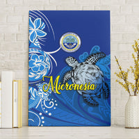 Micronesia Sea Turtle Canvas Wall Art Federated States Of Micronesia Tribal Floral Pattern