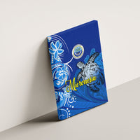 Micronesia Sea Turtle Canvas Wall Art Federated States Of Micronesia Tribal Floral Pattern