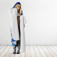 Micronesia Sea Turtle Hooded Blanket Federated States Of Micronesia Tribal Floral Pattern