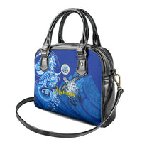 Micronesia Sea Turtle Shoulder Handbag Federated States Of Micronesia Tribal Floral Pattern