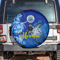 Micronesia Sea Turtle Spare Tire Cover Federated States Of Micronesia Tribal Floral Pattern