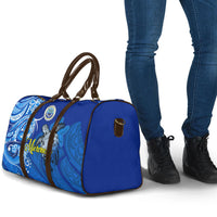 Micronesia Sea Turtle Travel Bag Federated States Of Micronesia Tribal Floral Pattern