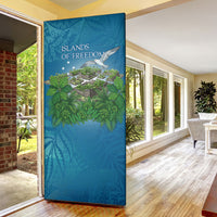 Micronesia Independence Day Door Cover FSM Patriotic Pacific Island Nan Madol Ruins Seabird Tropical