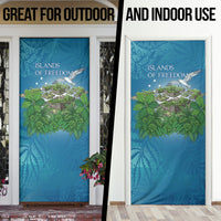 Micronesia Independence Day Door Cover FSM Patriotic Pacific Island Nan Madol Ruins Seabird Tropical