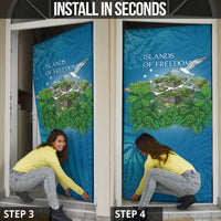 Micronesia Independence Day Door Cover FSM Patriotic Pacific Island Nan Madol Ruins Seabird Tropical