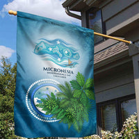 Micronesia Independence Day Garden Flag FSM Patriotic Pacific Island Nan Madol Ruins Seabird Tropical
