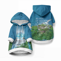Micronesia Independence Day Pet Hoodie FSM Patriotic Pacific Island Nan Madol Ruins Seabird Tropical