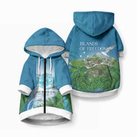 Micronesia Independence Day Pet Hoodie FSM Patriotic Pacific Island Nan Madol Ruins Seabird Tropical