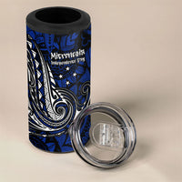 Micronesia Independence Day FSM 4 in 1 Can Cooler Tumbler Tribal Tattoo Pattern Flag Seal Heritage