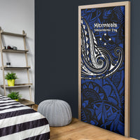 Micronesia Independence Day FSM Door Cover Tribal Tattoo Pattern Flag Seal Heritage