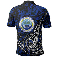 Micronesia Independence Day FSM Polo Shirt Tribal Tattoo Pattern Flag Seal Heritage