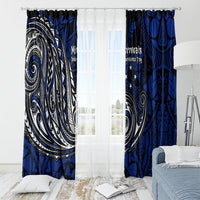 Micronesia Independence Day FSM Window Curtain Tribal Tattoo Pattern Flag Seal Heritage