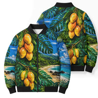 Hawaiian Mango Tropical Beach Bomber Puffer Jacket Scenic Island Nature Exotic Fruit Graphic TS04 - Polynesian Pride
