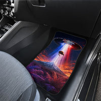 New Zealand Aotearoa Kiwi UFO Car Mats Sci-Fi Galaxy Sunset Sky Tower And Mountain