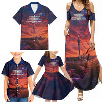 New Zealand Aotearoa Kiwi UFO Family Matching Summer Maxi Dress and Hawaiian Shirt Sci-Fi Galaxy Sunset Sky Tower And Mountain TS04 - Polynesian Pride