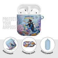 Fiji Taveuni Rainbow Reef AirPods Case Scuba Diver Vibrant Undersea Coral Garden Watercolor