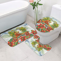 Fiji Taveuni Island Dateline Crossing Bathroom Set Tropical Cultural Landscape With Tagimoucia Floral Pattern