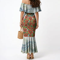 Fiji Taveuni Island Dateline Crossing Mermaid Dress Tropical Cultural Landscape With Tagimoucia Floral Pattern