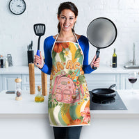 Hawaii Aloha Academy Back To School Apron Sea Turtle Tropical Hibiscus Flowers Retro Psychedelic