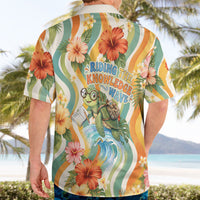 Hawaii Aloha Academy Back To School Hawaiian Shirt Sea Turtle Tropical Hibiscus Flowers Retro Psychedelic