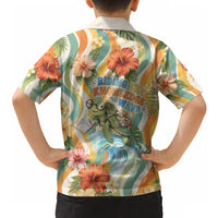 Hawaii Aloha Academy Back To School Hawaiian Shirt Sea Turtle Tropical Hibiscus Flowers Retro Psychedelic