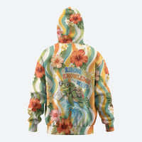 Hawaii Aloha Academy Back To School Hoodie Sea Turtle Tropical Hibiscus Flowers Retro Psychedelic