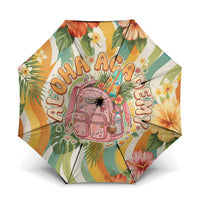 Hawaii Aloha Academy Back To School Umbrella Sea Turtle Tropical Hibiscus Flowers Retro Psychedelic