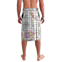 Hawaii Cruising Back To School Lavalava Grid Pattern With School Bag And Vintage Surf Van