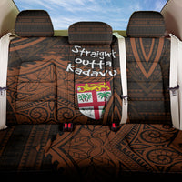 Straight Outta Kadavu Fiji Back Car Seat Cover Tribal Polynesian Tattoo Coat Of Arms Flag