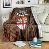 Straight Outta Kadavu Fiji Blanket Tribal Polynesian Tattoo Coat Of Arms Flag