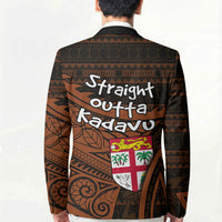 Straight Outta Kadavu Fiji Blazer Tribal Polynesian Tattoo Coat Of Arms Flag