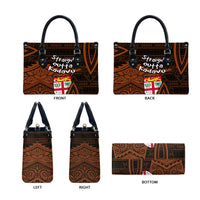 Straight Outta Kadavu Fiji Leather Bag Tribal Polynesian Tattoo Coat Of Arms Flag