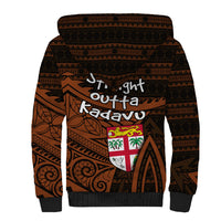 Straight Outta Kadavu Fiji Sherpa Hoodie Tribal Polynesian Tattoo Coat Of Arms Flag