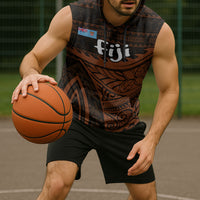 Straight Outta Kadavu Fiji Sleeveless Hoodie Tribal Polynesian Tattoo Coat Of Arms Flag