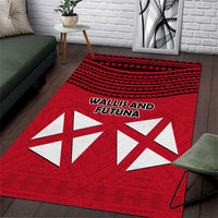 Wallis And Futuna Area Rug Polynesian Tattoo Flag Map
