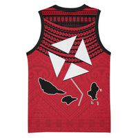 Wallis And Futuna Basketball Jersey Polynesian Tattoo Flag Map