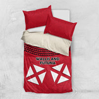 Wallis And Futuna Bedding Set Polynesian Tattoo Flag Map