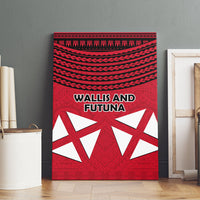 Wallis And Futuna Canvas Wall Art Polynesian Tattoo Flag Map