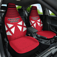 Wallis And Futuna Car Seat Cover Polynesian Tattoo Flag Map