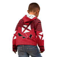 Wallis And Futuna Kid Hoodie Polynesian Tattoo Flag Map